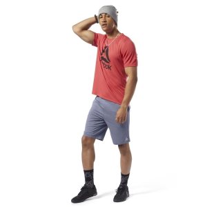 Reebok Workout Ready Supremium T Shirt Herren - Rot - DE 834-QCI